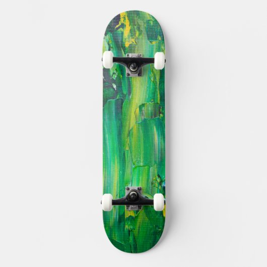 Cool Art Groen geschilderd Skateboard (Voorkant)