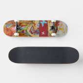 Cool Artistic Blinded Skateboard! Skateboard (Horizontaal)