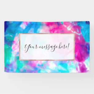 Cool Artsy Girly Paars Pink Blue Tie Dye Patroon Spandoek