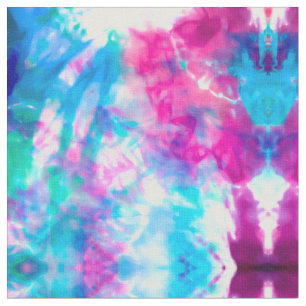 Cool Artsy Girly Paars Pink Blue Tie Dye Patroon Stof
