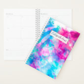 Cool Artsy Girly Purple Rose Blue Tie Dye Motif (Devant avec enveloppe)
