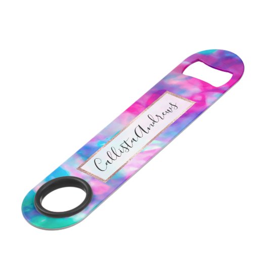 Cool Artsy Girly Purple Rose Blue Tie Dye Motif (Devant angulaire)