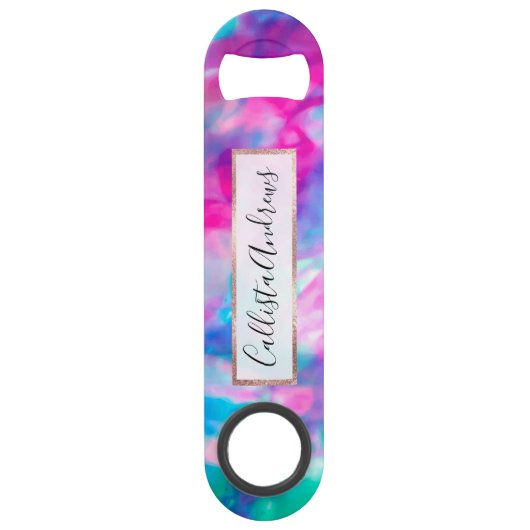 Cool Artsy Girly Purple Rose Blue Tie Dye Motif (Devant)