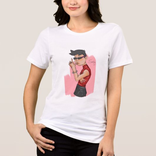 cool artwork Tri-Blend shirt (Voorkant)