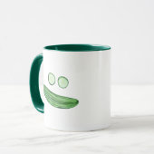 Cool as a Cucumber Funny Waterverf Cucumber Face Mok (Voorkant links)
