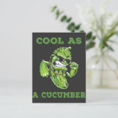 Cool as a Cucumber Gangster Pickle Vegetables Briefkaart (Staand voorkant)