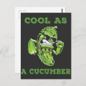 Cool as a Cucumber Gangster Pickle Vegetables Briefkaart (Voorkant / Achterkant)