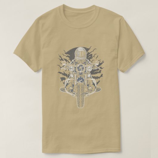 Cool Astronaut Biker Motorcycle T-shirt (Design voorkant)