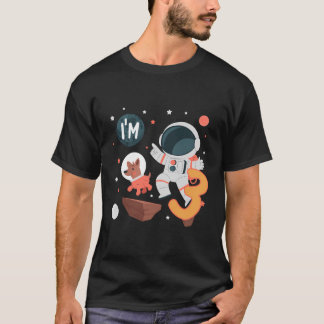 Cool Astronaut Ik ben 3 jaar oud Hondenliefhebber T-shirt