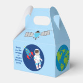 Cool Astronaut Raketschip Outer Space Boys Party Bedankdoosjes (Voorkant Zijde)