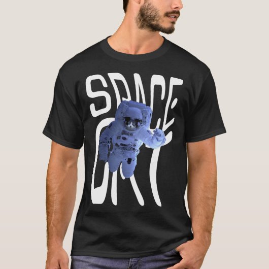 Cool Astronaut Space Cat T-shirt (Voorkant)
