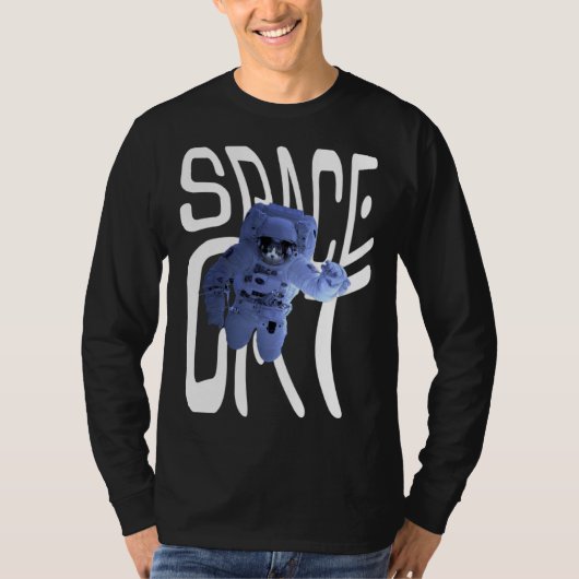 Cool Astronaut Space Cat T-shirt (Voorkant)