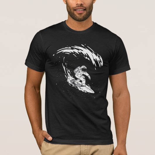 Cool Astronaut Surfer T-shirt (Voorkant)