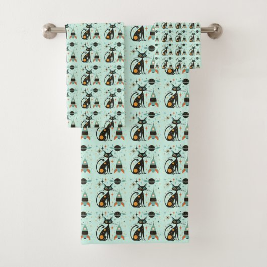 Cool Atomic Retro Chat vaisseau spatial Saturn Éto (En situation)