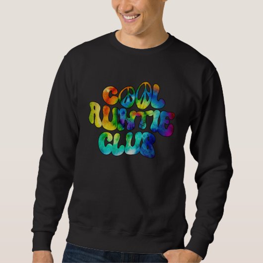 Cool Auntie Club Retro Tie Dye Groovy Trui (Voorkant)