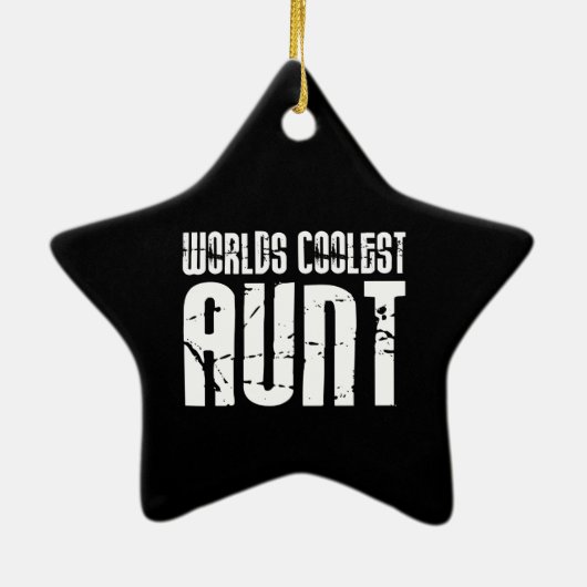 Cool Aunty Aunts Aunties : Wereldwijde tante Keramisch Ornament (Achterkant)