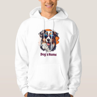 Cool Australian Shepherd met zonnebril Hoodie