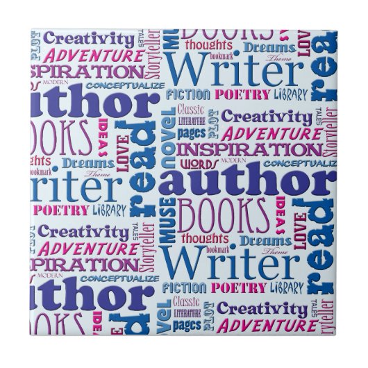 Cool Authors Pattern Tegeltje (Voorkant)