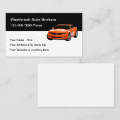 Cool Auto Broker Modern Cartes de visite Modèle (Devant / Derrière)