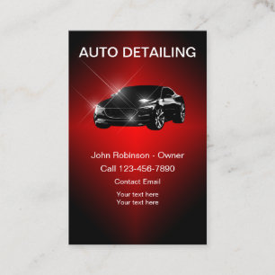 Cool Auto Detailing Verticale Visitekaartjes