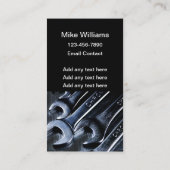 Cool Auto Mécanique Simple Cartes de visite (Dos)