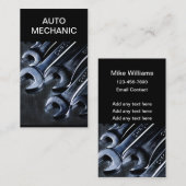 Cool Auto Mécanique Simple Cartes de visite (Devant / Derrière)