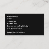 Cool Automotive Cartes de visite Design (Dos)