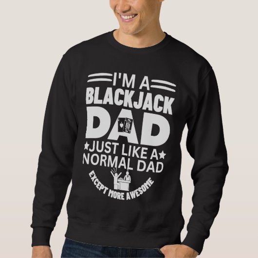 Cool Awesome Blackjack Dad Gambling Casino Blackja Trui (Voorkant)