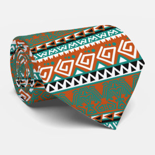 cool aztec getild patroon stropdas