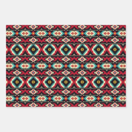 Cool Aztec Tribal Pattern Party Inpakpapier Vel (Voorkant)