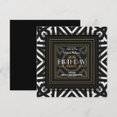 Cool Azteekse Boho Zwarte Witte Gouden 50ste Verja Kaart (Voorkant / Achterkant)