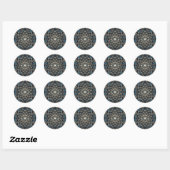 Cool Azure & White Geometric Ceramic Tile Sticker (Feuille)