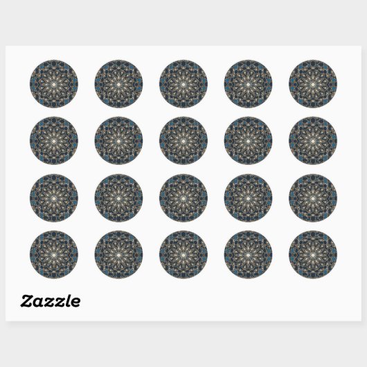 Cool Azure & White Geometric Ceramic Tile Sticker (Feuille)