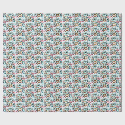 Cool baby boys donut betegeld baby shower cadeaupapier (Vlak)