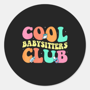 Cool Babysitters Club - Groovy Design Babysitter B Ronde Sticker