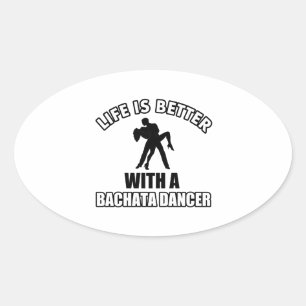 Cool Bachata-design Ovale Sticker