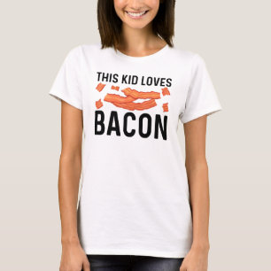 Cool Bacon Art for Kids Boys Pig Pork Striak Break T-shirt