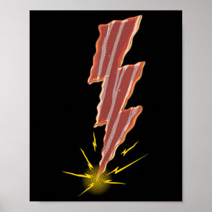 Cool baconontwerp voor mannen vrouwen kinderen vle poster