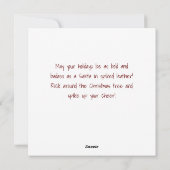 Cool Badass Santa in rood leer vindt het ondeugend Feestdagenkaart (Achterkant)