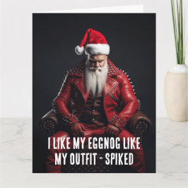 Cool Badass Sinterklaas - Spiked Eggnog Spiked Out Kaart