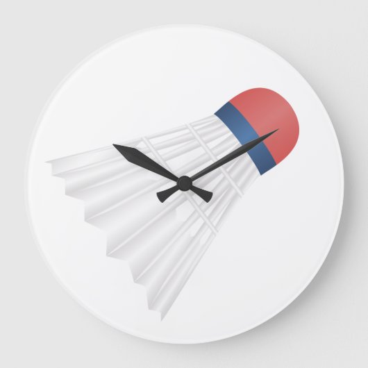 Cool Badminton Clock Grote Klok (Voorkant)