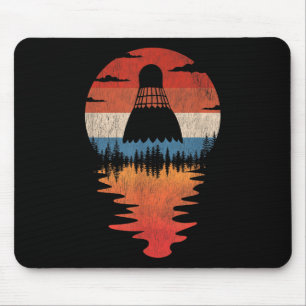 Cool Badminton Retro Sunset Style Muismat