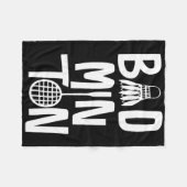 Cool Badminton Typografie met Badminton Shuttle & Fleece Deken (Voorkant (Horizontaal))