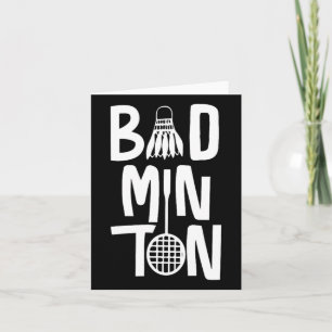 Cool badminton-typografie met badminton shuttle & kaart