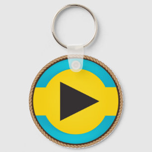 Cool Bahamas-vlaggenzegel Sleutelhanger
