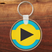 Cool Bahamas-vlaggenzegel Sleutelhanger (Voorkant)