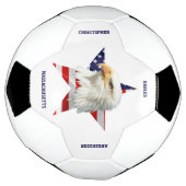 Cool Bald Eagle, de Amerikaanse vlag, Star Voetbal (Gedraaid)