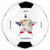 Cool Bald Eagle, de Amerikaanse vlag, Star Voetbal (Voorkant)