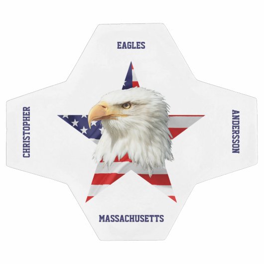 Cool Bald Eagle, Drapeau Américain, Star (Plat)