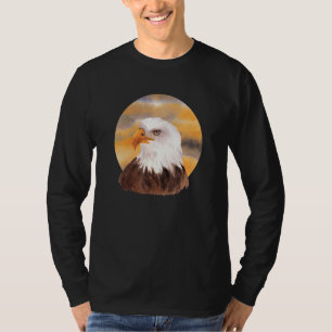 Cool Bald Eagle Hawk Head Bird of Prey Raptor Bird T-shirt